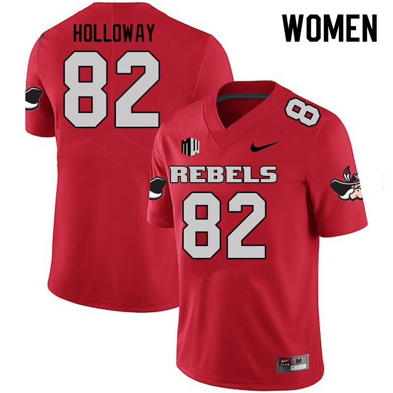 Women #82 Aaron Holloway UNLV Rebels College Football Jerseys Sale-Scarlet
